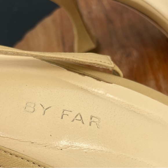 BY FAR Nayla heel Sandals Nude - Size 11 (EU 41) square toe strappy - Picture 7 of 8